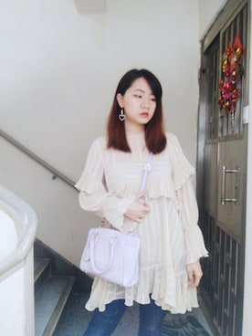 「lady」｜「アイテム（ワンピース/ドレス）」を使った、Yukariveraさん（レディース・166cm）の秋コーディネート