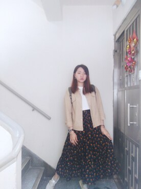 「working style」｜「アイテム（ブルゾン）」を使った、Yukariveraさん（レディース・166cm）の秋コーディネート