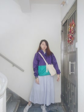 「patagonia」｜「アイテム（トレンチコート）」を使った、Yukariveraさん（レディース・166cm）の冬コーディネート