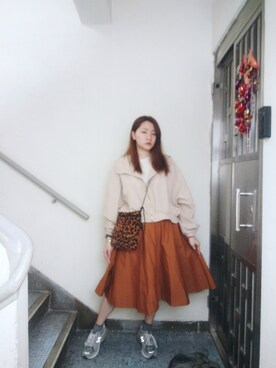 「working style」｜「アイテム（マウンテンパーカー）」を使った、Yukariveraさん（レディース・166cm）の冬コーディネート