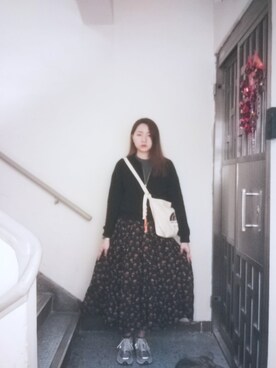 「MONKI（モンキ）のアイテム（ノーカラージャケット）」を使った、Yukariveraさん（レディース・166cm）の春コーディネート