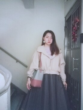 「working style」｜「アイテム（マウンテンパーカー）」を使った、Yukariveraさん（レディース・166cm）の春コーディネート