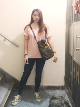 「working style」｜「アイテム（スリッポン）」を使った、Yukariveraさん（レディース・166cm）の夏コーディネート