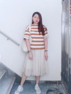 「淺色」｜Yukariveraさん（レディース・166cm）の夏コーディネート