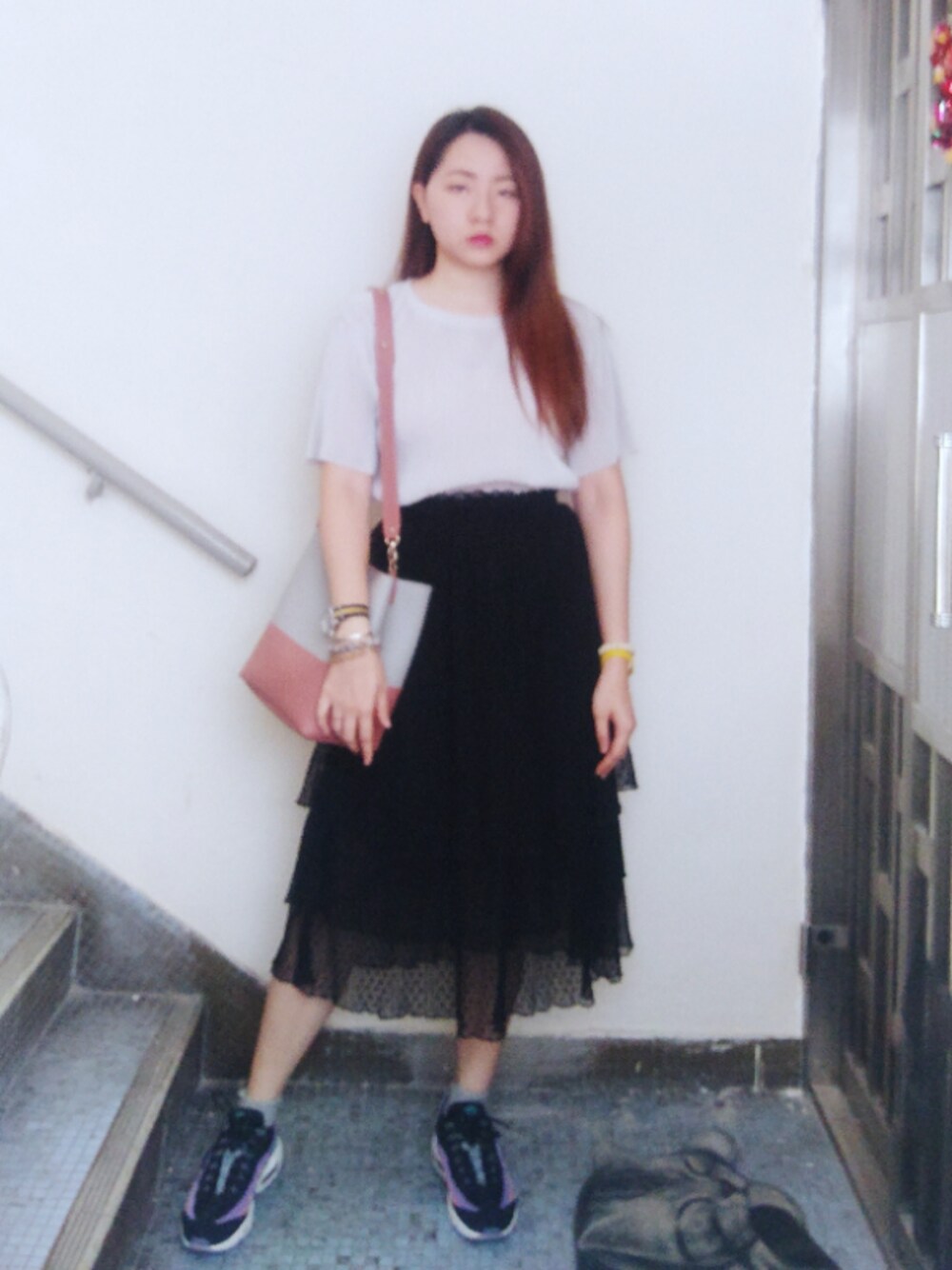 「monday、wiwt、ootd、September 2019、NIKE AIR MAX、haveanikeday、black、working style、hkgirl」｜「NICE CLAUPのアイテム（スカート、ブラック系）」を使った、Yukariveraさん（レディース・166cm）の秋コーディネートの1枚目の写真