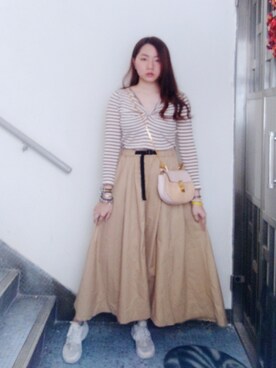 「earthtone」｜Yukariveraさん（レディース・166cm）の秋コーディネート