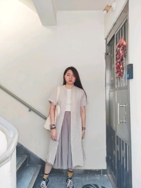 「MONKI（モンキ）のアイテム（レッグウェア）」を使った、Yukariveraさん（レディース・166cm）の秋コーディネート