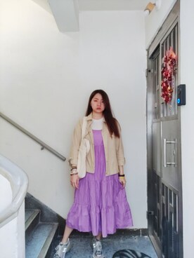 「working style」｜「アイテム（ブルゾン）」を使った、Yukariveraさん（レディース・166cm）の秋コーディネート
