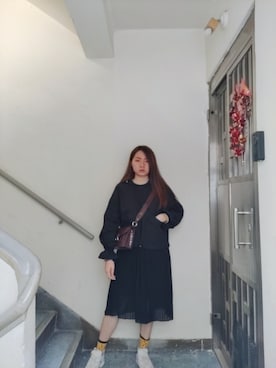 「MONKI（モンキ）のアイテム（レッグウェア）」を使った、Yukariveraさん（レディース・166cm）の秋コーディネート