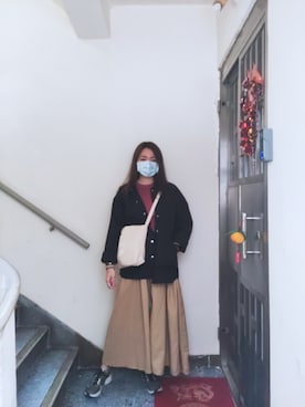 「working style」｜「アイテム（マウンテンパーカー）」を使った、Yukariveraさん（レディース・166cm）の冬コーディネート