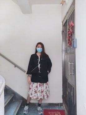 「working style」｜「アイテム（マウンテンパーカー）」を使った、Yukariveraさん（レディース・166cm）の春コーディネート