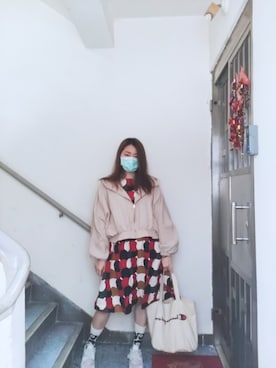 「working style」｜「アイテム（マウンテンパーカー）」を使った、Yukariveraさん（レディース・166cm）の春コーディネート