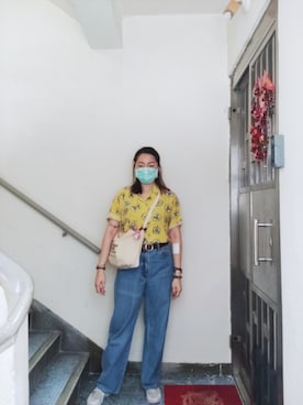 「pattern shirt」｜Yukariveraさん（レディース・166cm）の春コーディネート
