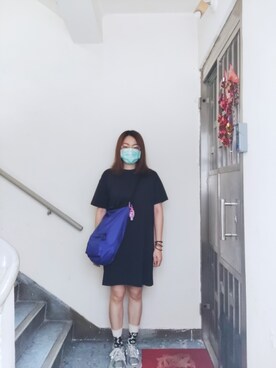 「blue」｜「アイテム（レッグウェア）」を使った、Yukariveraさん（レディース・166cm）の夏コーディネート
