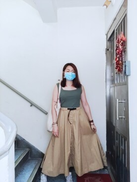 「earthtone」｜Yukariveraさん（レディース・166cm）の夏コーディネート