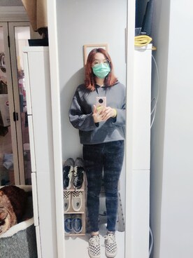 「working style」｜「アイテム（スリッポン）」を使った、Yukariveraさん（レディース・166cm）の冬コーディネート