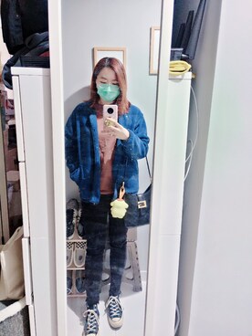 「working style」｜「アイテム（ノーカラージャケット）」を使った、Yukariveraさん（レディース・166cm）の冬コーディネート
