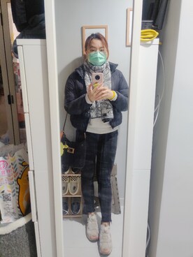 「working style」｜「アイテム（ダウンジャケット/コート）」を使った、Yukariveraさん（レディース・166cm）の冬コーディネート