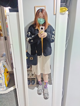 「working style」｜「アイテム（ダッフルコート）」を使った、Yukariveraさん（レディース・166cm）の冬コーディネート