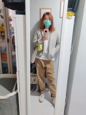 「working style」｜「アイテム（ノーカラージャケット）」を使った、Yukariveraさん（レディース・166cm）の冬コーディネート