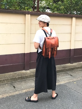 「no brand（ノーブランド）のアイテム（サロペット/オーバーオール）」を使った、しょーんさん（メンズ・167cm）の夏コーディネート