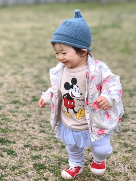 「イロチ買い」｜「アイテム（ジャケット/アウター）」を使った、さゃだぼーさん（キッズ・80cm）の春コーディネート