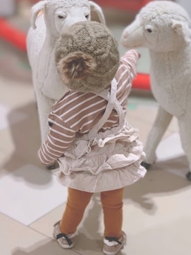 「ひつじ」｜さゃだぼーさん（キッズ・80cm）の春コーディネート