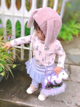 「ユニコーン」｜さゃだぼーさん（キッズ・80cm）の春コーディネート