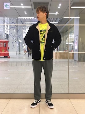 「Wrangler（ラングラー）のアイテム（ブルゾン）」を使った、yusukeさん（メンズ・176cm）の秋コーディネート