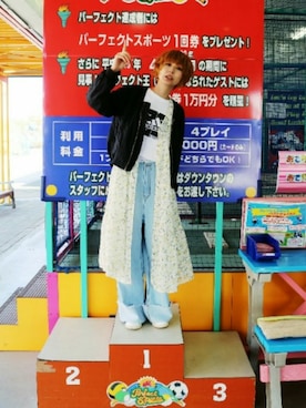 「ベルイエロー」｜「アイテム（ブルゾン）」を使った、muraさん（レディース・161cm）の春コーディネート