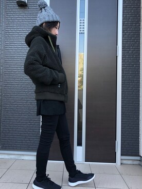 「HELLY HANSEN（ヘリーハンセン）のアイテム（その他アウター）」を使った、emi fuku isoさん（レディース・156cm）の冬コーディネート