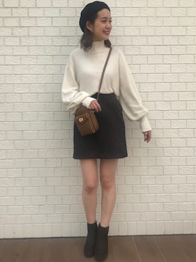 「ヒョウ柄スカート」｜mayuko     (きたまゆ)さん（レディース・160cm）の秋コーディネート