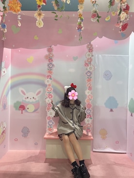 「apres jour（アプレジュール）のアイテム（ダウンジャケット/コート）」を使った、そが かすみさん（レディース・150cm）の春コーディネート