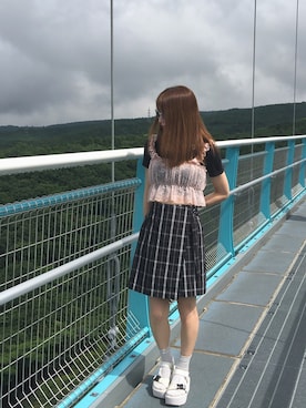 「ラップスカート」｜「アイテム（キャミソール）」を使った、miki.さん（レディース・159cm）の夏コーディネート