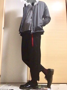 「Daniel Wellington」｜「アイテム（ブルゾン）」を使った、諒さん（メンズ・178cm）の秋コーディネート