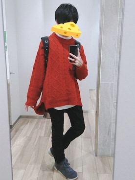 「RES DENIM（レスデニム）のアイテム」を使った、にのあ🧀さん（メンズ・169cm）の春コーディネート