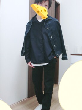 「RES DENIM（レスデニム）のアイテム」を使った、にのあ🧀さん（メンズ・169cm）の春コーディネート