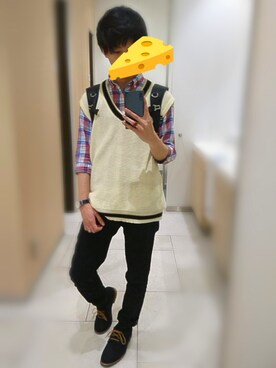 「RES DENIM（レスデニム）のアイテム」を使った、にのあ🧀さん（メンズ・169cm）の春コーディネート