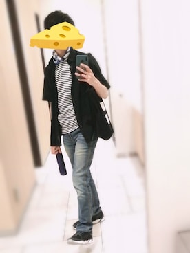 「NICOLE（ニコル）のアイテム（パンツ）」を使った、にのあ🧀さん（メンズ・169cm）の夏コーディネート