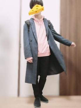 「NIIRUS（ニールス）のアイテム（ジャケット/アウター）」を使った、にのあ🧀さん（メンズ・169cm）の冬コーディネート