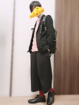 「unrelaxing（アンリラクシング）のアイテム（テーラードジャケット）」を使った、にのあ🧀さん（メンズ・169cm）の春コーディネート