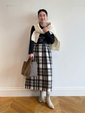 「allureville（アルアバイル）のアイテム」を使った、TSUZUさん（レディース・165cm）の秋コーディネート