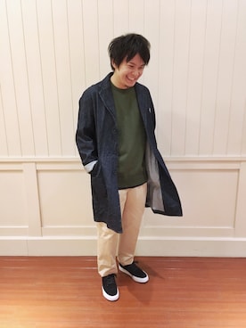 「Scye（サイ）のアイテム（パンツ）」を使った、YOSHINOさん（メンズ・158cm）の冬コーディネート