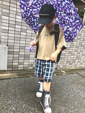 「CUB by KRIFF MAYER（カブバイクリフメイヤー）のアイテム」を使った、sereruさん（キッズ・104cm）の夏コーディネート