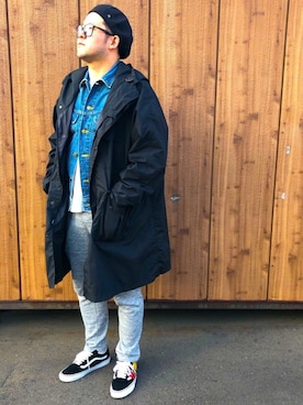 「FREAK'S STORE（フリークスストア）のアイテム（ハンチング/ベレー帽）」を使った、KECKさん（メンズ・173cm）の春コーディネート