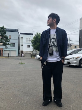 「PATRICK STEPHAN（パトリックステファン）のアイテム（財布）」を使った、KECKさん（メンズ・173cm）の夏コーディネート