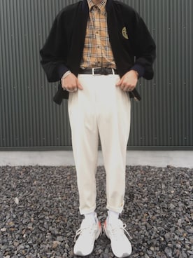 「VERSACE（ヴェルサーチ）のアイテム（ジャケット/アウター）」を使った、Zooさん（メンズ・174cm）の春コーディネート