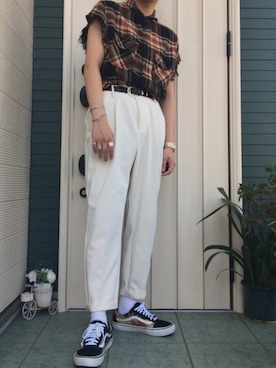 「VERSACE（ヴェルサーチ）のアイテム（腕時計）」を使った、Zooさん（メンズ・174cm）の春コーディネート