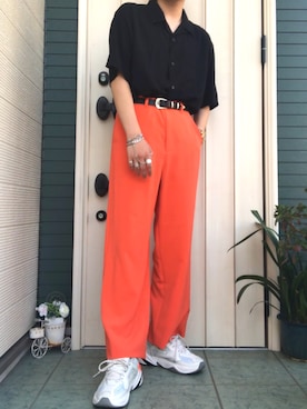 「NIKE（ナイキ）のナイキ M2K テクノ メンズシューズ / 厚底スニーカー（スニーカー、ホワイト系）」を使った、Zooさん（メンズ・174cm）の春コーディネート