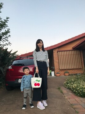 「Katie（ケイティ）のアイテム（バッグ）」を使った、Rina🍒さん（レディース・170cm）の秋コーディネート